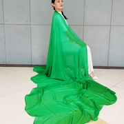 2米3长款绿色丝巾果，绿色纱巾女夏超大纯色，雪纺沙滩巾秋冬保暖围巾