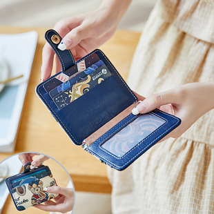 小卡包女小巧超薄迷你钱包，女式大容量可爱韩国驾驶证，卡片套证件包