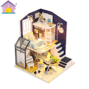 礼物手工diy小屋生日，房子模型玩具，制作拼装创意建筑别墅阁楼小女