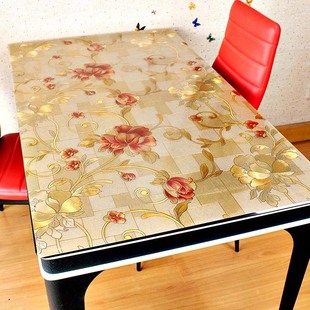 不透明方桌布软玻璃水晶板家用茶，几桌垫pvc防水防烫免洗餐桌台布