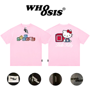 HELLO KITTY联名WHOOSIS 不知其名短袖t恤趣味积木休闲恤