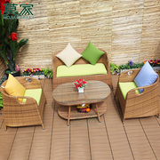 莫家北欧阳台桌椅创意简约水吧，藤椅室外桌椅，庭院休闲桌椅三五件套