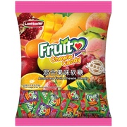 马来西亚进口果超软糖混合糖果水果味软糖袋装500g年货结婚喜糖