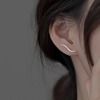 独特设计感925银针，流线耳钉2023高级感个性小众气质耳环