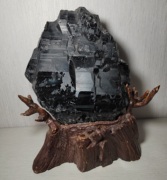 天然黑水晶原石 黑曜石水晶山摆件 天然水晶风水摆件