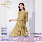 gowani乔万尼2024夏季真丝，连衣裙优雅气质设计款et2e249403