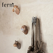 丹麦fermLIV创意动物装饰挂钩衣钩儿童房墙面壁饰衣帽钩