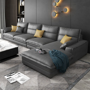 免洗科技布沙发(布沙发，)客厅意式大小户型，可拆洗现代简约北欧乳胶布艺沙发