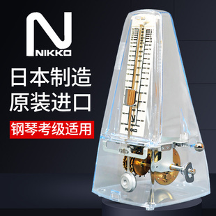 日本制造进口nikko尼康透明机械节拍器，钢琴小提琴古筝节奏器考级