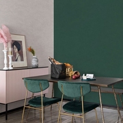 绿粉色卧室壁纸纯色素色，现代简约奥斯，龙长纤无纺布墙纸电视背景墙