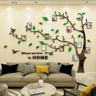 创意照片相框树亚克力墙贴卧室客厅沙发背景墙照片树墙面装饰贴画