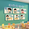 托管班教室布置装饰食堂文化，墙贴面小饭桌，餐厅幼儿园环创主题成品
