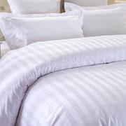 新酒店(新酒店)床上用品四件套，白色床单被罩，宾馆民宿布草专用加厚加密款销