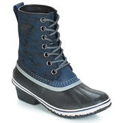 SOREL加拿大冰熊女鞋子雪地靴保暖低跟中筒靴蓝色冬款