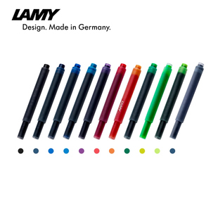 lamy凌美墨水芯非碳素，一次性墨囊钢笔用便携式墨胆不堵笔德国5支装