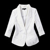 蕾丝小西装外套，女短款2024年春季收腰修身休闲纯白色大码西服上衣