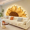 向日葵客厅装饰画奶油风，壁灯挂画沙发背景墙现代简约卧室床头壁画