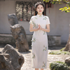 新中式改良蕾丝旗袍2023年年轻款少女，淑女范复古(范，复古)国风显瘦优雅