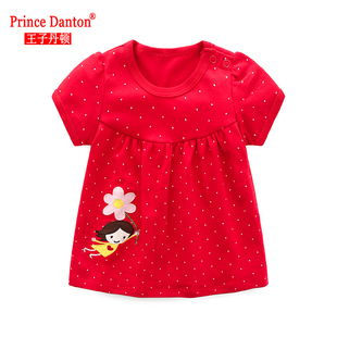 0-1-2岁女宝宝夏装女婴儿小裙子女，宝公主裙，女童红色连衣裙幼儿装