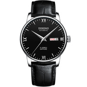 男防水镂空薄手表士手表，商务简约双瑞士全自动机械表皮带日历