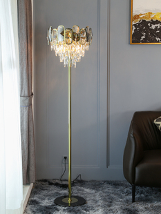 欧式客厅水晶落地灯创意，个性设计师后现代装饰复式楼意式轻奢台灯