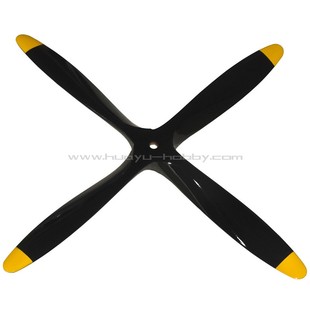 18寸四叶油动榉木桨黑色 遥控模型飞机 甲醇汽油发动机航模螺旋桨