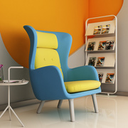 个性创意单人位休闲沙发办公室小型布艺高背座椅休息区沙发椅家具