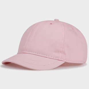 美式短檐短舌帽子女夏季短帽檐棒球帽小沿短沿粉红色男小檐鸭舌帽