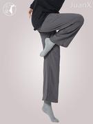 舞蹈练功裤子现代舞服装黑色灰色宽松直筒阔腿裤子训练日常演出服