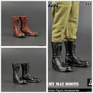 zytoys兵人模型16二战美军101师空降兵，m42伞兵军靴战地鞋子