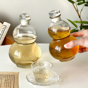 创意葫芦玻璃冷萃瓶酒瓶茶饮瓶冷萃瓶果酒瓶密封空瓶子可定制瓶身