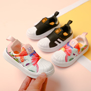 迪士尼儿童帆布鞋童鞋2022年秋季男童女童休闲鞋板鞋宝宝单鞋