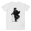 超酷水墨画孤独的武士日本文化短袖印花T恤男女同款