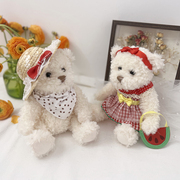 夏季主题风格泰迪熊毛绒玩具，穿裙小熊毛绒，公仔泰迪熊礼物伴手礼