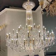 欧式客厅吊灯水晶灯现代简约轻奢卧室餐厅灯美式别墅复式楼灯