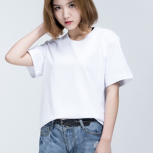 大款短袖t恤女装夏季2024韩国小众品牌特大码纯棉宽松打底衫