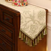 美式桌旗轻奢高档奢华装饰北欧电视柜欧式盖布茶几长条盖布茶旗巾