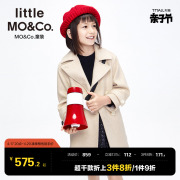 littlemoco童装秋冬装，儿童外套男童风衣女童英伦，中长款大衣大童