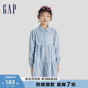 Gap女童春秋纯棉亲肤牛仔长袖连衣裙儿童装洋气舒适娃娃裙810801