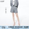 lily夏女装(夏女装)气质时尚，通勤款休闲高腰，显瘦阔腿西装休闲短裤