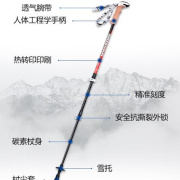 鲁滨逊登山杖外锁碳素超轻伸缩手杖碳纤维折叠杖专业户外徒步装备