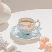 珍珠陶瓷咖啡杯ins风杯子，设计小众水杯，下午茶马克杯精致杯碟套装