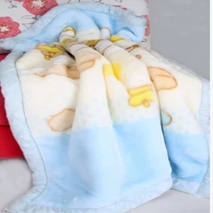 儿童婴儿小毛毯新生儿双层加厚宝宝拉舍尔绒，幼儿园午睡膝盖毯秋冬