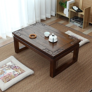 定制飘窗桌子小茶几榻榻米桌子，矮桌老榆木茶桌，家用炕桌实木地桌仿