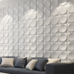 圆形三维立体板创意墙板公司形象墙电视背景板装饰办公室墙贴自粘