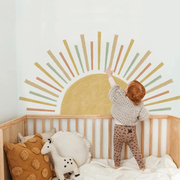 ins波西米亚波普太阳贴纸卧室床头北欧风儿童房装饰背景墙贴自粘