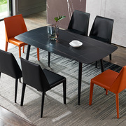 厂北欧岩板餐桌意式极简易轻奢小户型餐桌椅组合家用长方形歺饭促