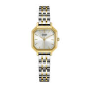 歌迪 时尚商务手表有质感钢带石英女士方形玫瑰普通国产腕表