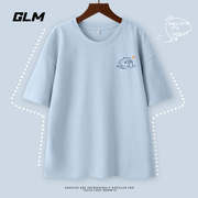 GLM纯棉短袖t恤女士夏季2024减龄漂亮洋气小衫修身显瘦上衣女