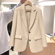小西装外套女2023春季韩版米白色职业上衣气质高级感宽松显瘦西服